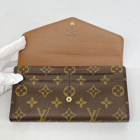 Louis Vuitton Long Wallet Monogram Portefeuille Sarah M60531 Brown Ladies - Picture 3 of 10